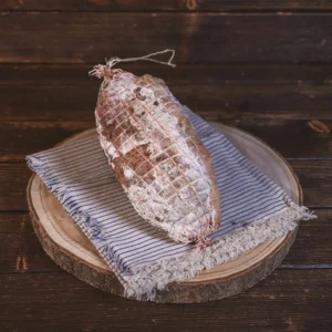 Jambon noix d’Auvergne IGP artisanal, élaboré par les Salaisons de Montagnac, pièce savoureuse et affinée