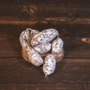 Saucisses grelots apéritif artisanales fabriquées par les Salaisons de Montagnac, charcuterie sèche à partager