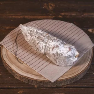 Saucisson pur porc artisanal fabriqué par les Salaisons de Montagnac charcuterie sèche traditionnelle