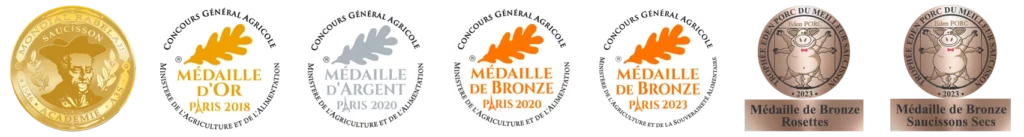 Les médailles des Salaisons de Montagnac au concours général agricole