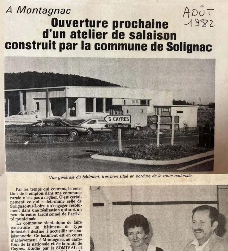 Création des Salaisons de Montagnac en 1982 en Haute-Loire